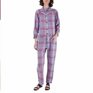 CREATURES OF COMFORT Plaid Dual Pocket Jumpsuit